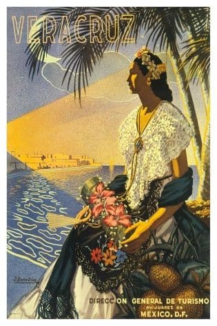 Vintage Travel Poster Mexico-Veracruz