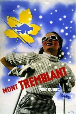 Vintage Travel Poster Mont Tremblant Canada
