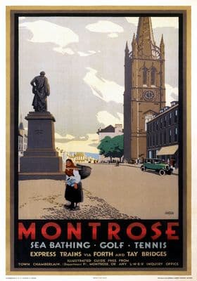Vintage travel poster - Montrose, Scotland.