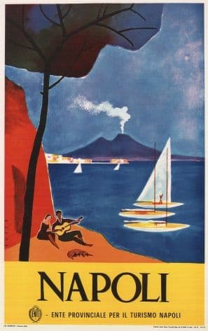 Vintage Travel Poster Napoli
