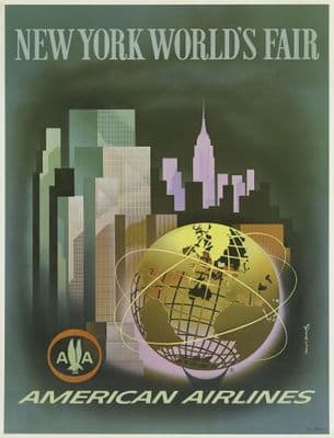 Vintage Travel poster, New York USA