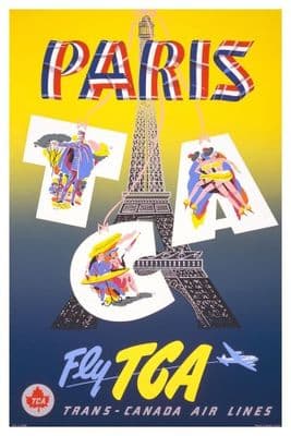 Vintage Travel Poster Paris