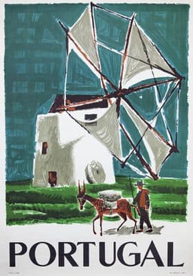 Vintage Travel Poster, Portugal.