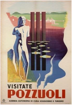 Vintage Travel Poster Pozzuoli Italy