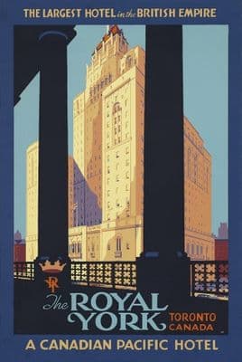 Vintage Travel Poster Royal York Canada