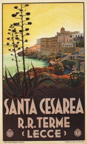 Vintage Travel Poster Santa Cesarea Italy