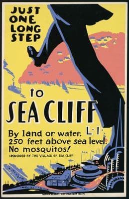Vintage Travel Poster Sean Cliff on Sea