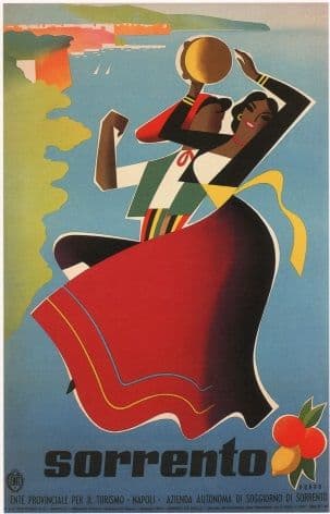 Vintage Travel Poster Sorrento Italy