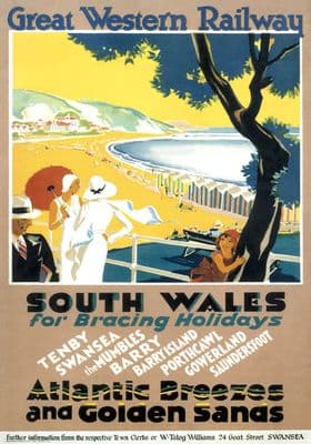 Vintage travel poster - South Wales