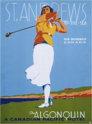 Vintage Travel Poster St.Andrews by the sea Canadian Pacific