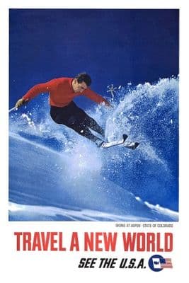 Vintage Travel Poster Travel a New World USA