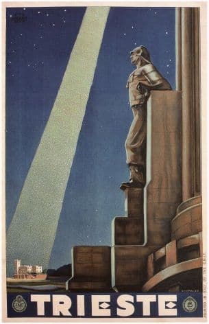 Vintage Travel Poster Trieste Italy
