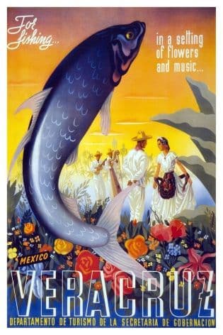 Vintage Travel Poster Veracruz-Mexico