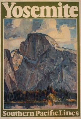 Vintage Travel Poster Yosemite -Southern Pacific
