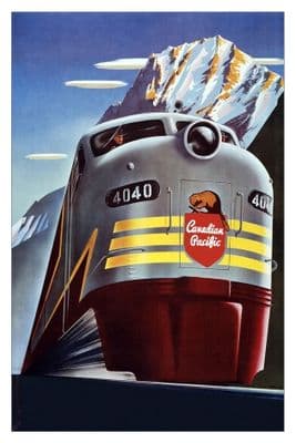 Vintage Travel Posters Canadian Pacific Train