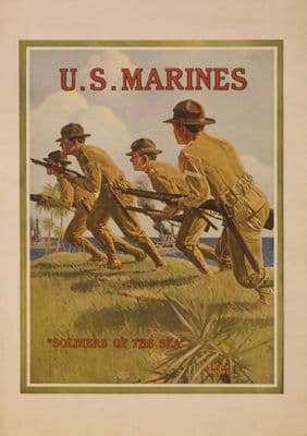 Vintage US Marines Recruitment Poster