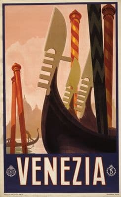 Vintage Venezia Travel Poster