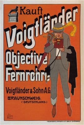 Vintage Voigtlander Camera Advertising Poster