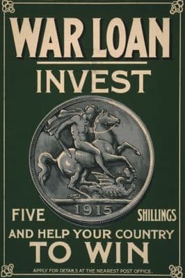 Vintage War loan Invest- War loan Poster.