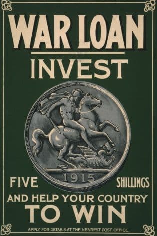 Vintage War loan Invest- War loan Poster.