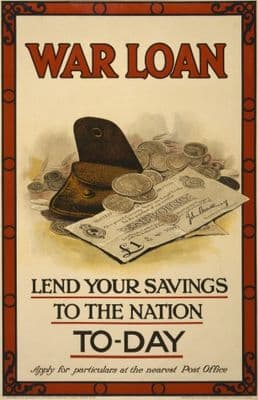 Vintage War Loan, Lend your savings to the nation today Poster