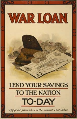 Vintage War Loan, Lend your savings to the nation today Poster