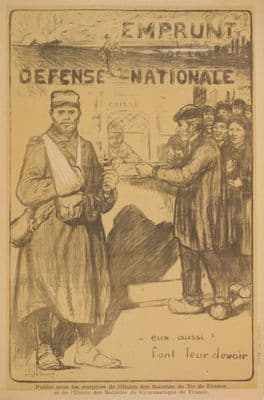 Vintage War Poster Emprunt de la Défense Nationale - eux aussi! Font leur devoir
