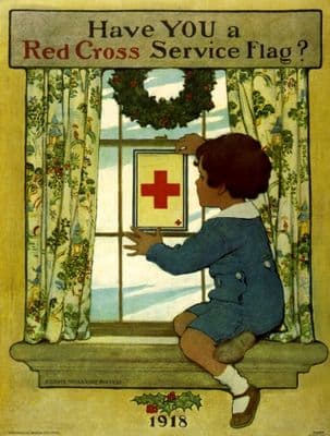 Vintage War Poster Have you a Red Cross service flag?