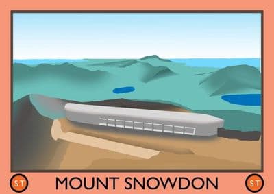 Vintage Welsh poster - Mount Snowdon
