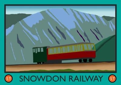 Vintage Welsh poster - Snowdon Summit Railway
