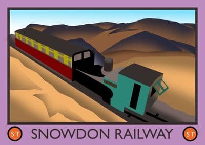 Vintage Welsh Travel poster - Snowdon Railway