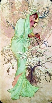 Vintage woman art deco poster