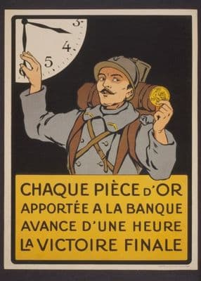 Vintage WW1 French propaganda poster
