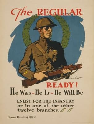 Vintage WW1 Infantry Enlisting Poster