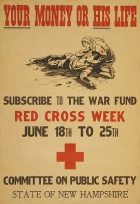 Vintage WW1 Poster for Red Cross Week
