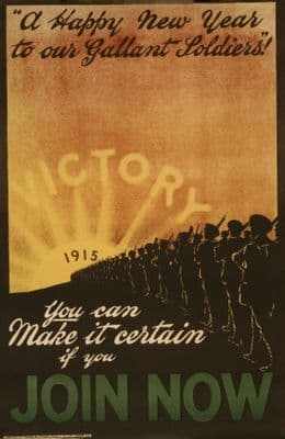 Vintage WW1 poster. 