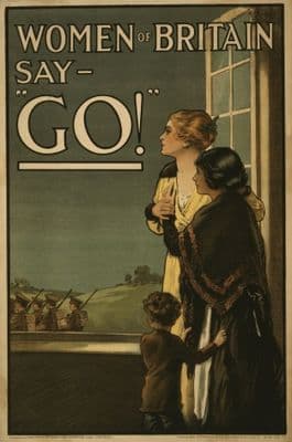 Vintage WW1 poster. Women of Britain say - 