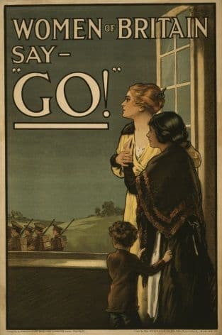 Vintage WW1 poster. Women of Britain say - 