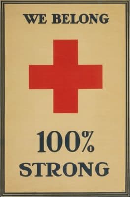 Vintage WW1 Red Cross Poster