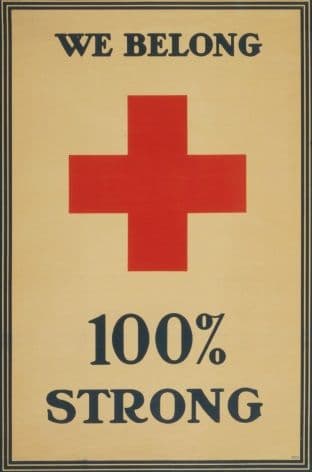 Vintage WW1 Red Cross Poster