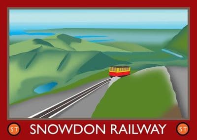 Welsh Travel Poster - Snowdon Railway