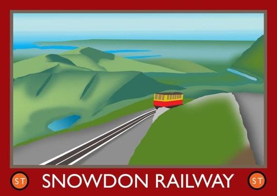 Welsh Travel Poster - Snowdon Railway