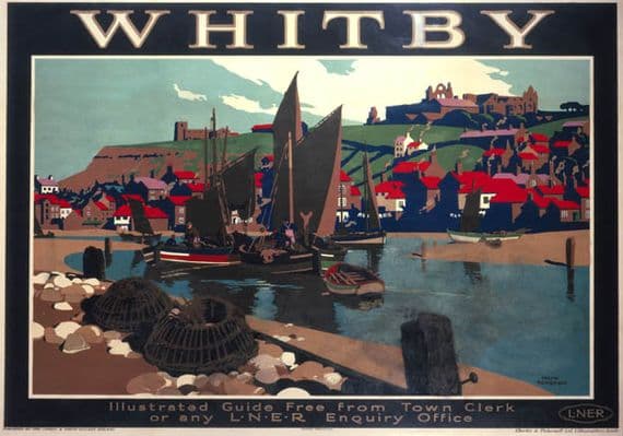 Whitby, Yorkshire. LNER Vintage Travel Poster by Frank Newbould. 1930