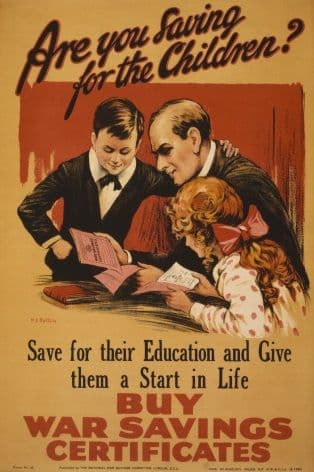WW1 Are you saving for the Children? Poster