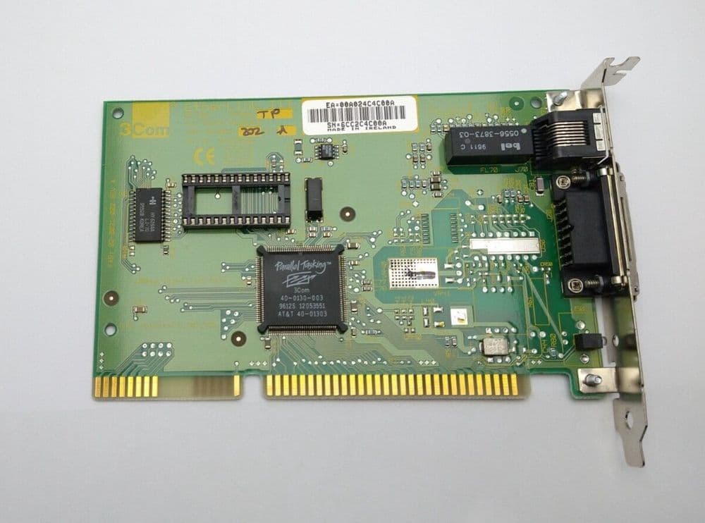 3Com Etherlink III 3C509B-TP 03-0021-202 Isa Netzwerk Interface Karte ...
