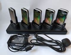 5x Motorola Symbol TC55 Handheld Mobile Scanner PDA TC55BH-HJ11EE 5-Slot Charger