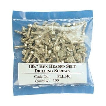 100 No. 10 x 5/8" Hex Headed Self Drilling Screws