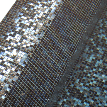 Gold Vein & Iridium Glass Mosaic Tiles