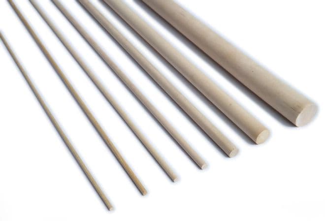 15cm Birch Hardwood Dowels Bulk Packs of 1000