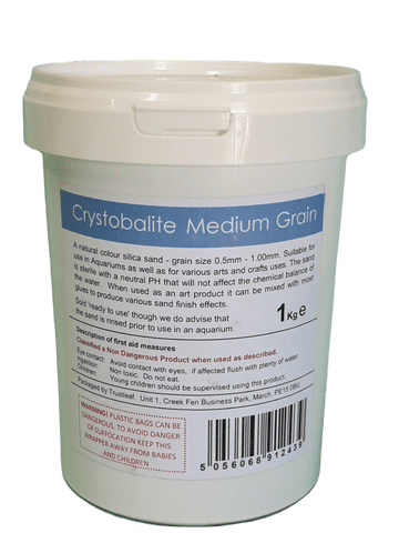 1kg Tub of Natural Colour Medium Grain Silica Sand